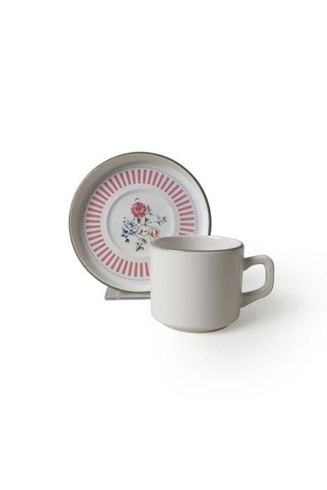 Hermia Juego de tazas de té de 12 piezas en color blanco